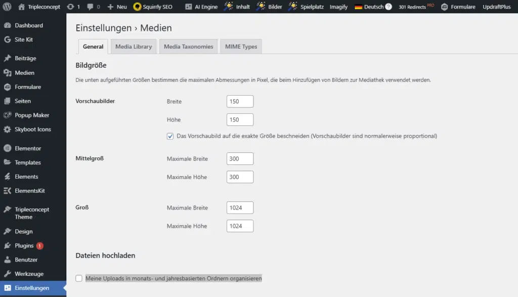 Speicherort für Medien festlegen
